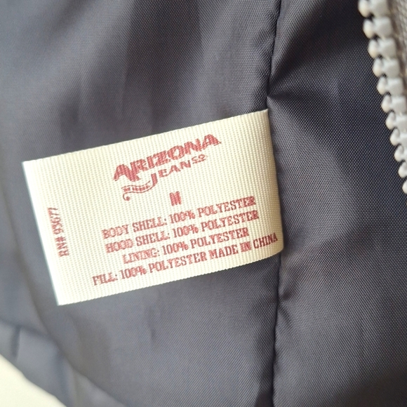Arizona Jean Co. Black Full Zip Hodded Women's Vest Size M NWOT - Picture 9 of 9